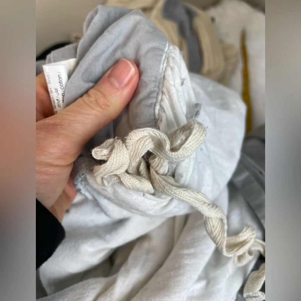 Pottery Barn Neutral Gray Woven Throw